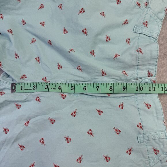 Carbon Shorts Freedom Flex Mens Sz 34 Blue Lobster/Crawfish Flat Front Chino - Picture 11 of 14